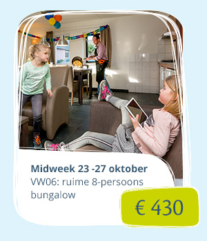 8-persoonsbungalow VW06, midweek 23-10, € 430