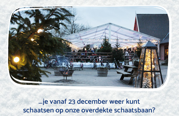 ...je vanaf 23 december weer kunt schaatsen op onze overdekte schaatsbaan?